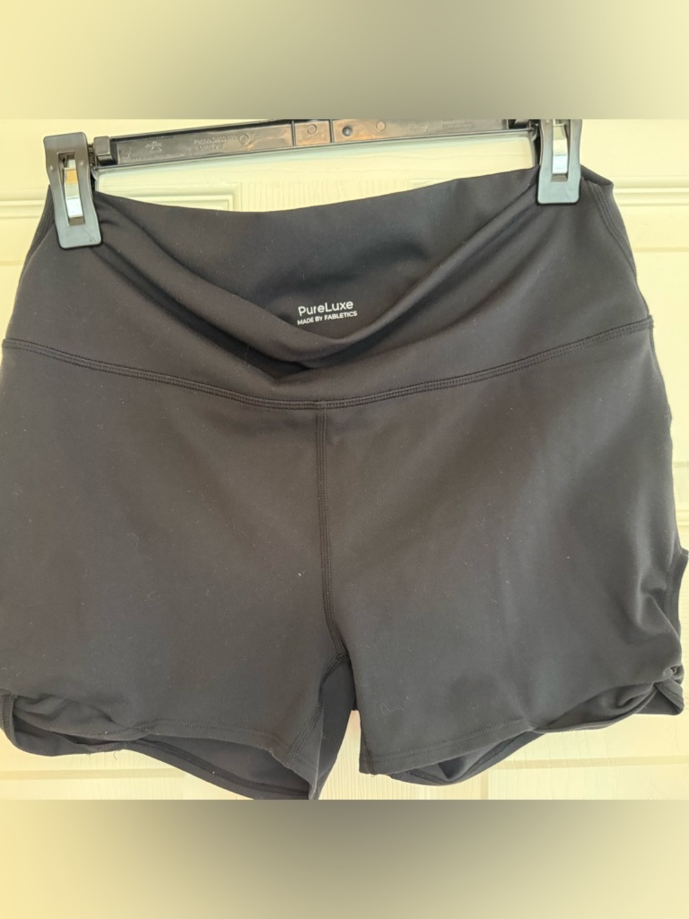 Fabletics PureLuxe Black High-Waist Athletic Shorts